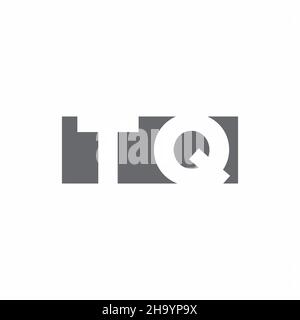 TQ Logo monogram with negative space style design template isolated on white background Stock Vector