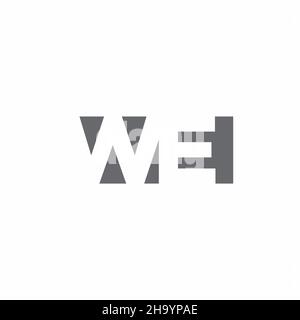 WE Logo monogram with negative space style design template isolated on white background Stock Vector