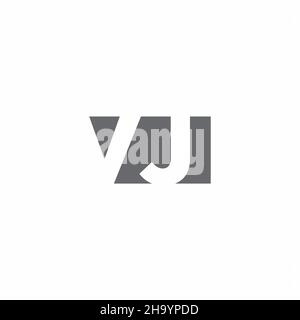 VJ Logo monogram with negative space style design template isolated on white background Stock Vector