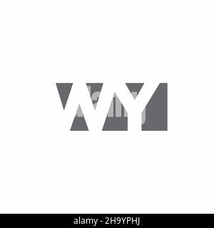 WY Logo monogram with negative space style design template isolated on white background Stock Vector