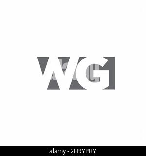 WG Logo monogram with negative space style design template isolated on white background Stock Vector