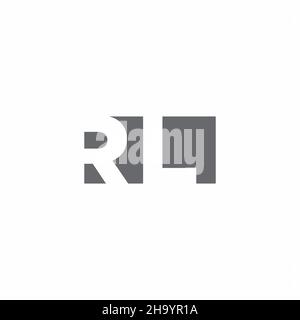 RL Logo monogram with negative space style design template isolated on white background Stock Vector