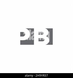 PB Logo monogram with negative space style design template isolated on white background Stock Vector