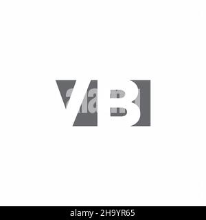 VB Logo monogram with negative space style design template isolated on white background Stock Vector