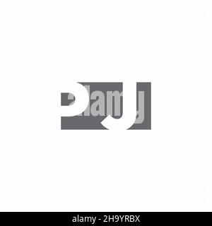 PJ Logo monogram with negative space style design template isolated on white background Stock Vector