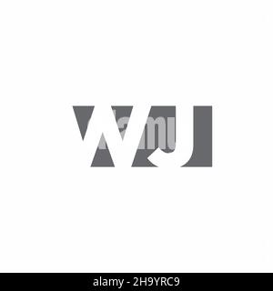 WJ Logo monogram with negative space style design template isolated on white background Stock Vector
