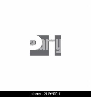 PI Logo monogram with negative space style design template isolated on white background Stock Vector