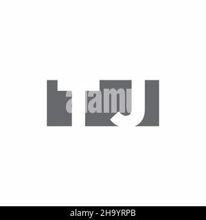 TJ Logo monogram with negative space style design template isolated on white background Stock Vector