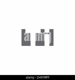 TI Logo monogram with negative space style design template isolated on white background Stock Vector