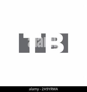 TB Logo monogram with negative space style design template isolated on white background Stock Vector