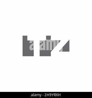 TZ Logo monogram with negative space style design template isolated on white background Stock Vector