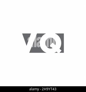 VQ Logo monogram with negative space style design template isolated on white background Stock Vector
