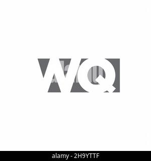 WQ Logo monogram with negative space style design template isolated on white background Stock Vector