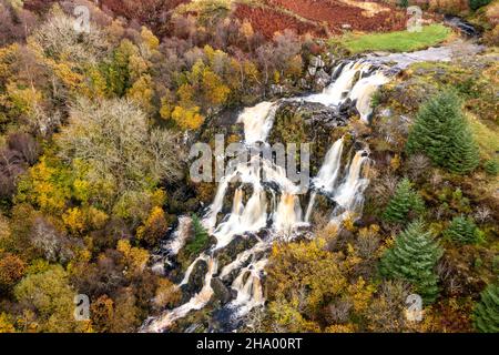 The Loup of Fintry Waterfall on the River Endrick, Scotland, uk Stock Photo