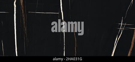 Black marble texture banner background top view. Stone granite wall with bright stripes. Luxury abstract patterns. Marbling design for banner Stock Photo