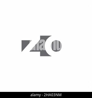 ZO Logo monogram with negative space style design template isolated on white background Stock Vector
