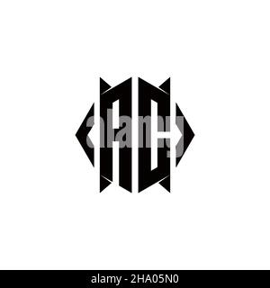 AC Logo monogram with shield shape designs template vector icon modern Stock Vector