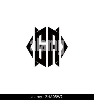 DG Logo monogram with shield shape designs template vector icon modern Stock Vector