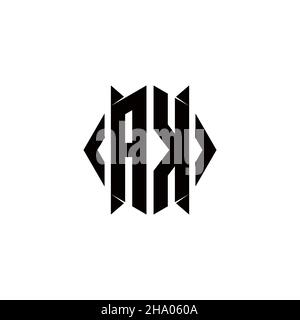 AK Logo monogram with shield shape designs template vector icon modern Stock Vector