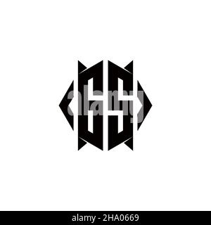 GS Logo monogram with shield shape designs template vector icon modern Stock Vector