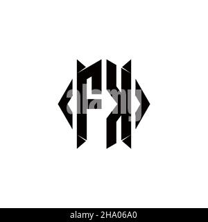 CU Logo monogram with shield shape designs template vector icon modern Stock Vector