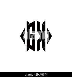 DU Logo monogram with shield shape designs template vector icon modern Stock Vector