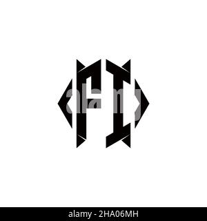 CR Logo monogram with shield shape designs template vector icon modern Stock Vector