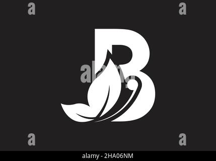 this is a creative letter B add butterfly icon design Stock Vector