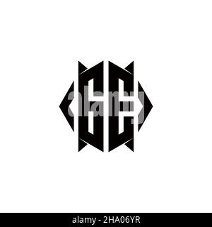 DK Logo monogram with shield shape designs template vector icon modern Stock Vector