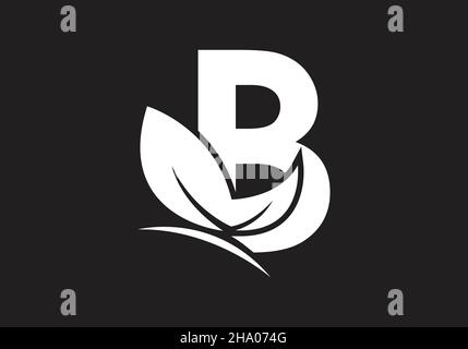 this is a creative letter B add butterfly icon design Stock Vector