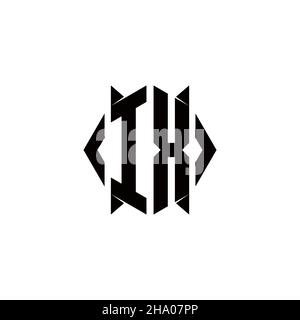 IX Logo monogram with shield shape designs template vector icon modern Stock Vector