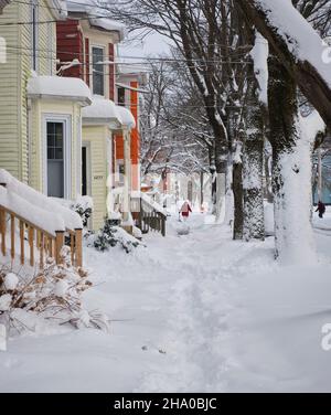 Snow covered residential area in a Swedish town Stock Photo - Alamy