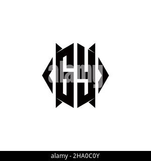 ED Logo monogram with shield shape designs template vector icon modern Stock Vector