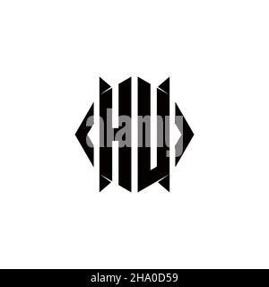 FB Logo monogram with shield shape designs template vector icon modern Stock Vector