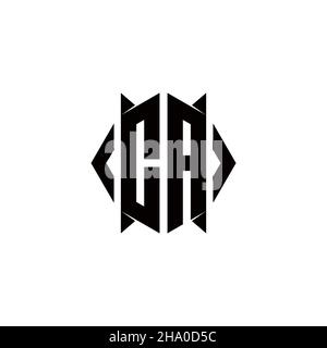 CA Logo monogram with shield shape designs template vector icon modern Stock Vector