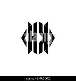EU Logo monogram with shield shape designs template vector icon modern Stock Vector