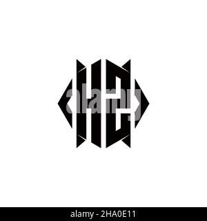 FE Logo monogram with shield shape designs template vector icon modern Stock Vector