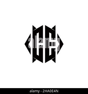 CE Logo monogram with shield shape designs template vector icon modern Stock Vector