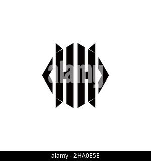 HH Logo monogram with shield shape designs template vector icon modern Stock Vector