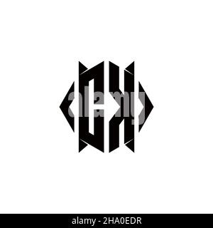 CK Logo monogram with shield shape designs template vector icon modern Stock Vector