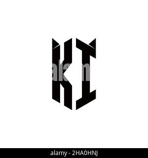 KI signature logo template vector. Hand drawn Calligraphy lettering ...