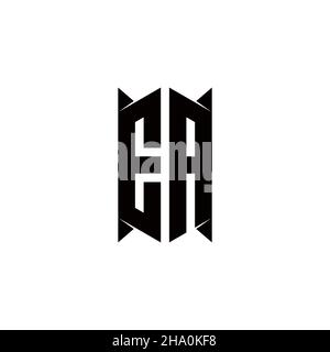 EA Logo monogram with shield shape designs template vector icon modern Stock Vector