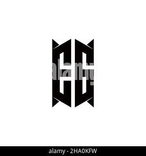 EG Logo monogram with shield shape designs template vector icon modern Stock Vector