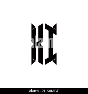 OG Logo monogram with tirangle shape isolated on black background geometric vector icon Stock Vector