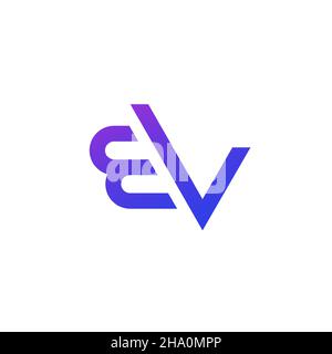 EV letters logo, monogram on white, vector Stock Vector