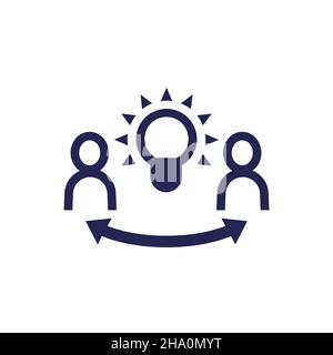 exchange of ideas icon on white, vector Stock Vector