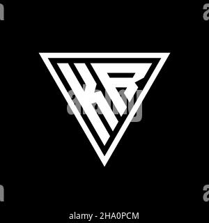 KG logo initial letter monogram with pillar shape design template isolated in black background Stock Vector