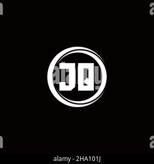 JQ Monogram logo letter with simple shape and circle rounded design ...