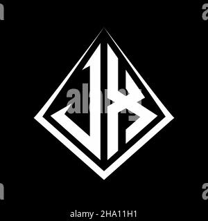 VX logo letters monogram with prisma shape design template vector icon modern Stock Vector