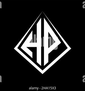 HP Logo Design Vector Template. Initial Circle Letter HP Vector ...